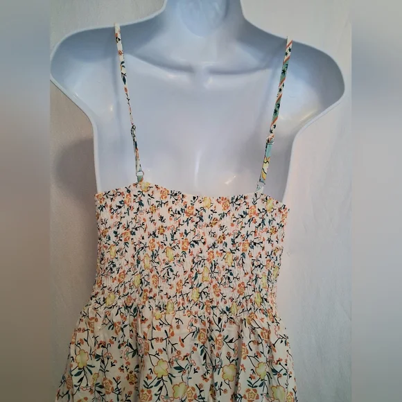 Angashion Womens Spaggetti Strap Boho Summer Long Flowy Maxi Dress Sundress SM - Picture 6 of 13